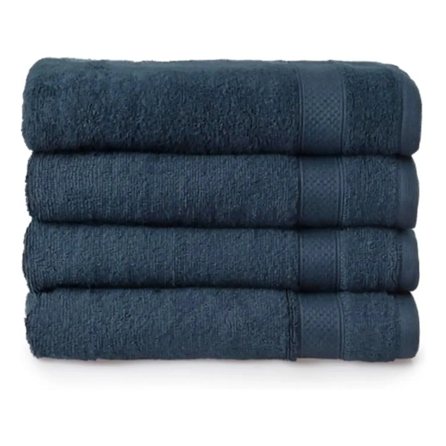 Welhome 4 Bath Towels Set Soft Quick Dry 100% Cotton Weight 434gsm