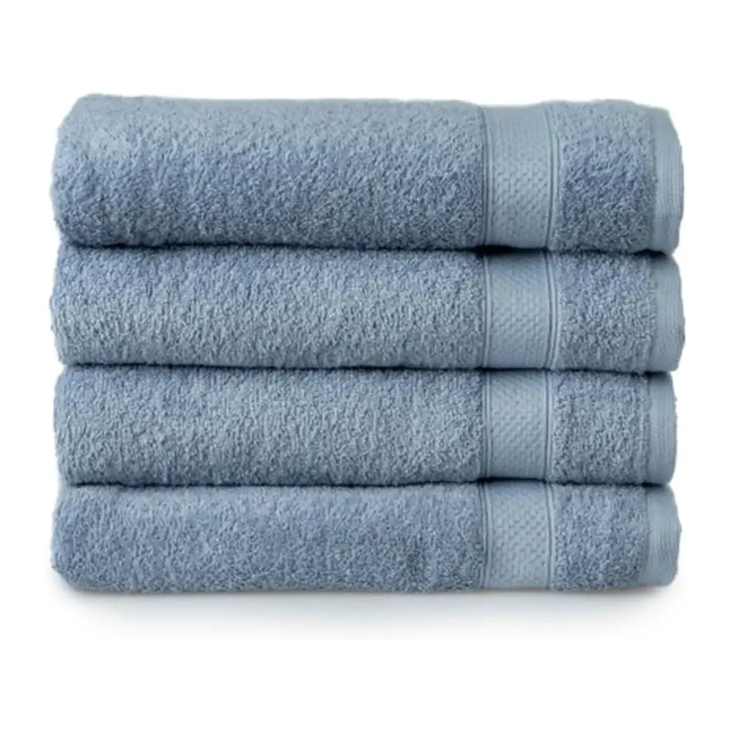 Welhome 4 Bath Towels Set Soft Quick Dry 100% Cotton Weight 434gsm