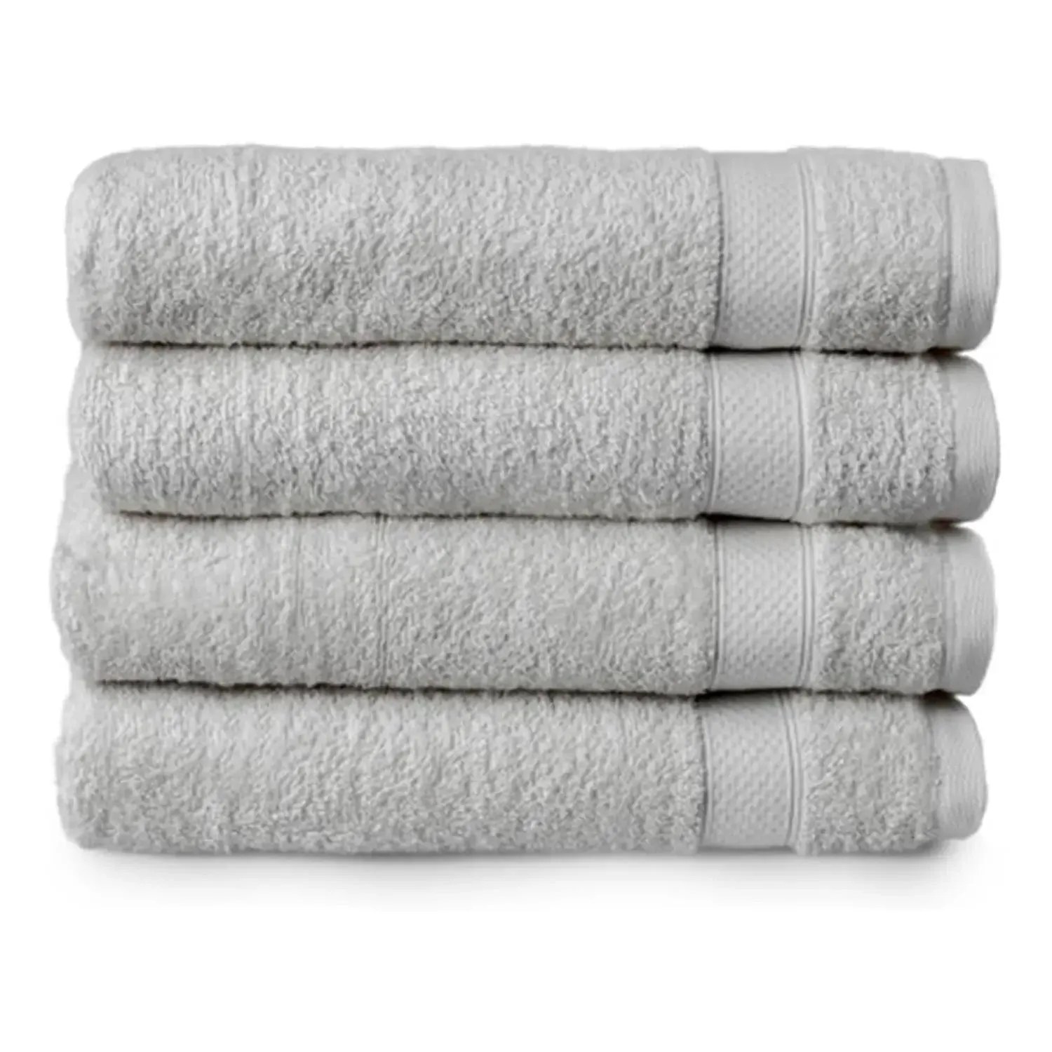 Welhome 4 Bath Towels Set Soft Quick Dry 100% Cotton Weight 434gsm