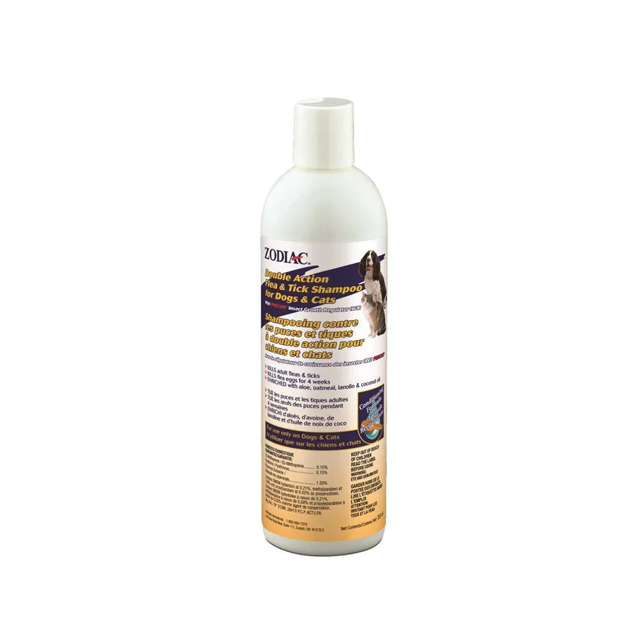 Zodiac - Double Action Flea and Tick Shampoo for Dogs and Cats